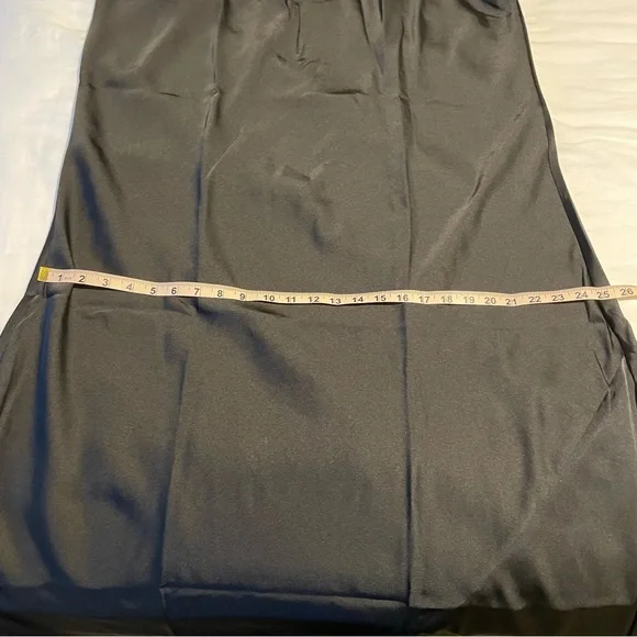 knix Black Slip Midi Dress with White Layered Turtleneck Look - Picture 6 of 8